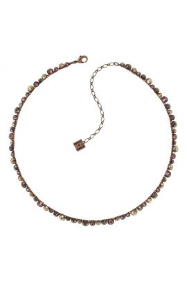 Bronze Necklace with Swarovski gemstones 